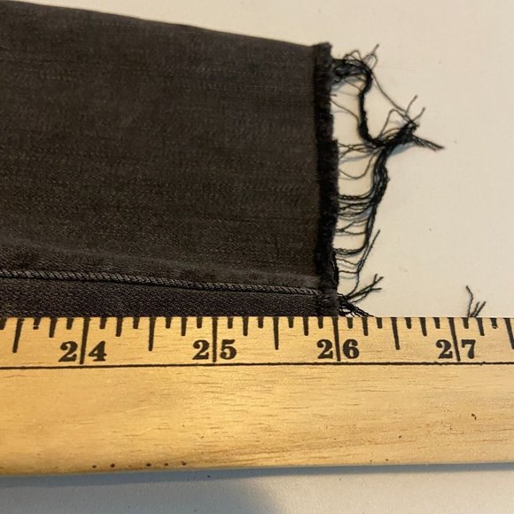 Madewell Roadtripper Skinny Jeans Womens 23 Black Distressed Fringe Raw Hem Pant - Picture 10 of 11